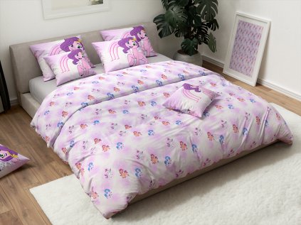 Otroška bombažna posteljnina MY LITTLE PONY STARS bela