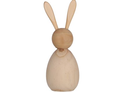 Dřevěný zajíček BUNNY DAISY 17,5 cm v přírodním designu