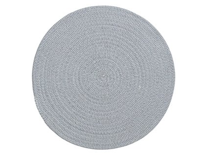 Kulaté prostírání na stůl COTTON SPIRAL Ø 38 cm šedé – elegantní design