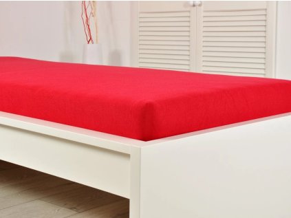 Červené froté prostěradlo EXCLUSIVE 60x120 cm – měkké a pohodlné pro dětskou postýlku