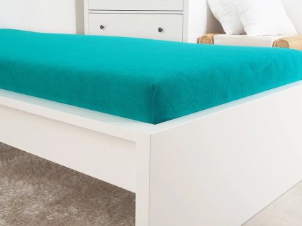Tyrkysové froté prostěradlo EXCLUSIVE 60x120 cm – měkké a pohodlné pro dětskou postýlku