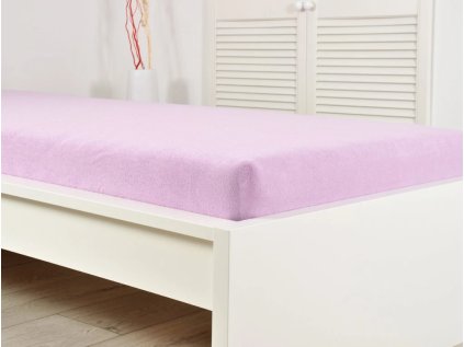 Fialové froté prostěradlo EXCLUSIVE 70x140 cm – měkké a pohodlné pro dětskou postýlku