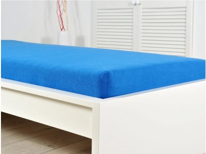 Královsky modréé froté prostěradlo EXCLUSIVE 70x140 cm – měkké a pohodlné pro dětskou postýlku