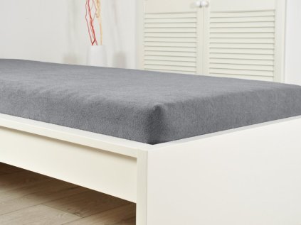 Šedé froté prostěradlo EXCLUSIVE 70x140 cm – měkké a pohodlné pro dětskou postýlku