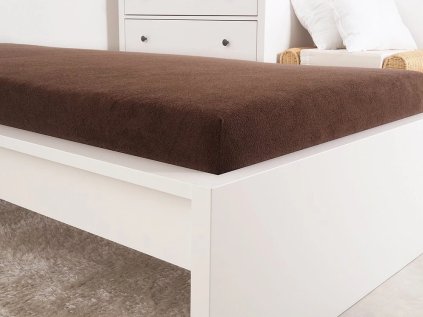 Tmavě hnědé froté prostěradlo EXCLUSIVE 70x140 cm – měkké a pohodlné pro dětskou postýlku