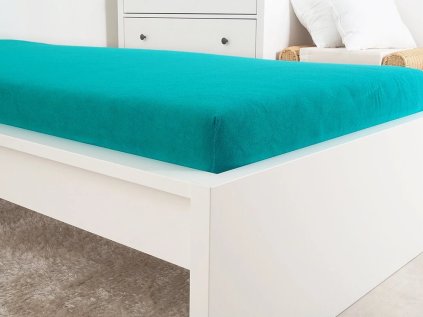 Tyrkysové froté prostěradlo EXCLUSIVE 70x140 cm – měkké a pohodlné pro dětskou postýlku