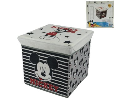 Šedý úložný box na hračky MICKEY MOUSE – praktický a stylový