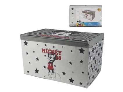 Šedý úložný box na hračky MICKEY MOUSE – praktický a stylový