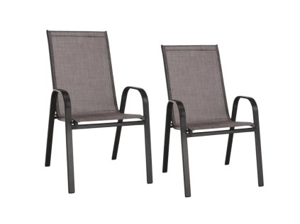 Set 2 kosov vrtnih stolov TAVERNO rjava/črna