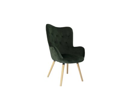 51049 tmave zelene sametove kreslo cozy
