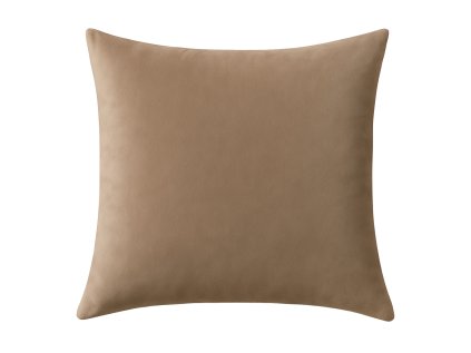 Povlak na polštář VELVET 40x40 cm světle hnědý v sametovém provedení