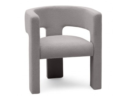 Světle šedé designové křeslo ALPAH LOOP – moderní elegance pro váš domov