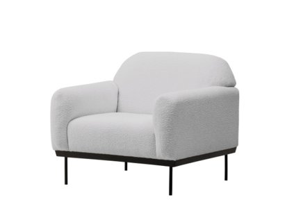 Šedé relaxační křeslo ANDERSON pro moderní interiér