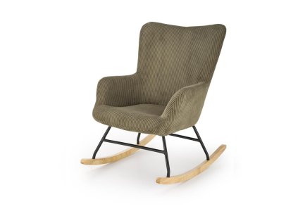 Stylové olivové houpací křeslo BELMIRO pro moderní interiér