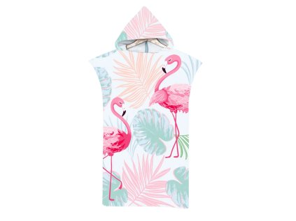 Barevné pončo FLAMINGO 80x145 cm ideální na pláž