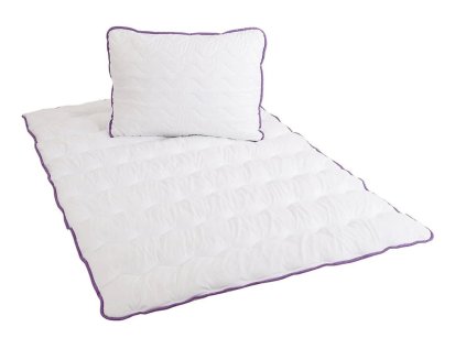 Celoroční prošívaná přikrývka 140x200 s polštářem STELLA LAVENDER 70x90