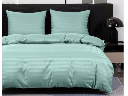 Hotelové povlečení z mikrovlákna JASMINE mentolové s proužkem 2 cm