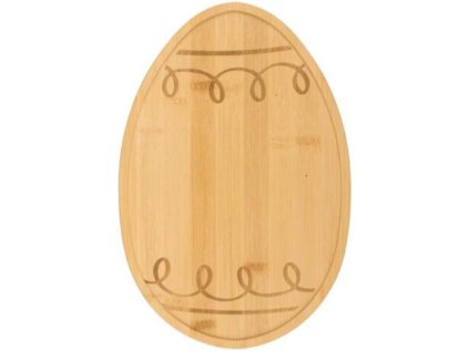 Bambusové servírovací prkénko EGGUNO 20x30 cm ve tvaru vajíčka