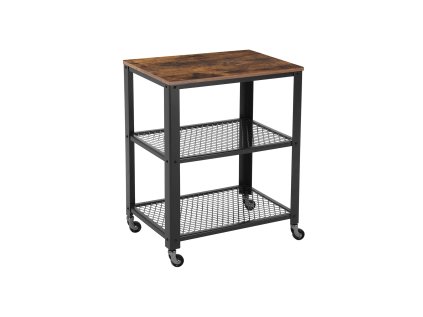 Odkládací stolek na kolečkách TAYLOR 60x40 cm v rustikálním stylu