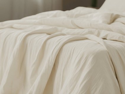 90534 7 luxusni muselinove povleceni purely kremove barvy