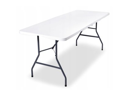 Skládací cateringový stůl CATERON bílý 70x180 cm