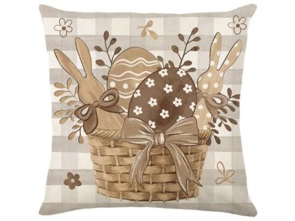 92133 linen pillowcase 45 x 45 cm easter basket pod211