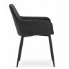Stylová černá židle NOLA z kvalitního sametu – ideální do moderních interiérů