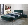 35470 zelena dvouluzkova postel azurro velvet 180x200 cm