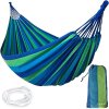 50068 8 modrozelena houpaci sit hammock pro 2 osoby 200x150 cm