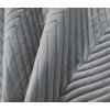Šedý sametový přehoz na postel se vzorem ARROW VELVET (Dimenzije 200 x 220 cm)