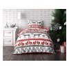 54548 vanocni flanelove povleceni jelen a tetrev mikroplysove prosteradlo soft sede 90x200