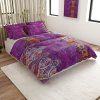 Povlečení CHANTAL z mikrovlákna – výrazná fialová s ornamenty