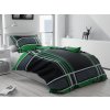 Bavlněné povlečení Káro zelené (Tip zapiranja Hotelski žep)