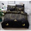 35758 stylove cerne povleceni z mikrovlakna s listovym a motylim vzorem