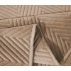 Světle hnědý sametový přehoz na postel se vzorem ARROW VELVET (Dimenzije 200 x 220 cm)