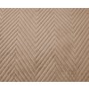 Světle hnědý sametový přehoz na postel se vzorem ARROW VELVET (Dimenzije 200 x 220 cm)