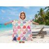 60496 3 vesele detske ponco srdicka barevne 60x120 cm pro deti