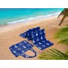 Praktické plážové skládací lehátko KOTVA modré pro letní dny