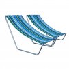 Sada 2 skládacích plážových lehátek SAND, modro-bílé s pruhovaným vzorem