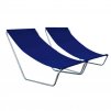 Sada 2 ks skládacích plážových lehátek SAND, tmavě modré - stylový odpočinek