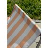 Zložljiv plažni ležalnik SAND, oranžne črte