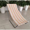 Zložljiv plažni ležalnik SAND, oranžne črte
