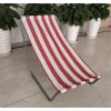 Zložljiv plažni ležalnik SAND, temno rožnate črte