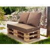 Moderní voděodolná sada polstrů na paletový nábytek NIXA hnědá