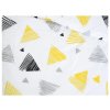 Krepové povlečení TRIANGLE bílé s moderním geometrickým vzorem