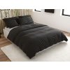 Moderní bavlněné povlečení ARLENA černé s pruhovaným vzorem