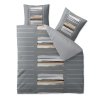 Moderní povlečení z Renforcé bavlny HANAA šedé s abstraktním vzorem
