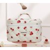Stylová taška BEENLOVE 17x25,5 cm krémová s třešňovým designem