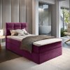 Oblazinjena postelja boxspring GLORIEN 100x200 cm vijolična