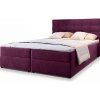 Stylová boxspring postel GLORIEN 180x200 cm purpurová – pohodlí a elegance